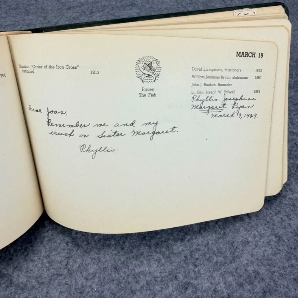 Vintage 1941 Signs of My Friends Vol 2 Autograph Zodiac Horoscope Birthday Book